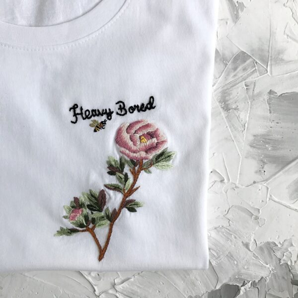 Embroidered Sweatshirt Hoodie T-shirt Custom Floral