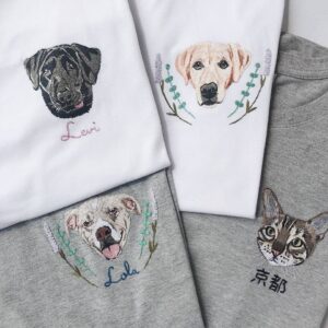 Embroidered Sweatshirt Hoodie T-shirt Custom Pet Face