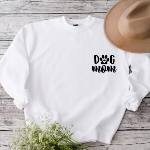 Embroidered Sweatshirt Hoodie T-shirt Dog Mom