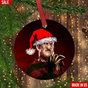 Freddy Krueger Santa Ornament Horror Movie