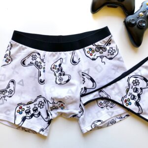 Game Controller Print Couple Matching Boxers