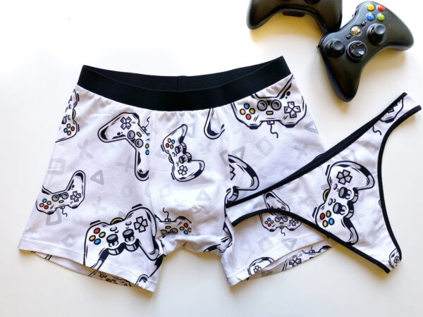 Game Controller Print Couple Matching Boxers