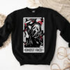 Black Skeleton Bone Print Sweatshirt