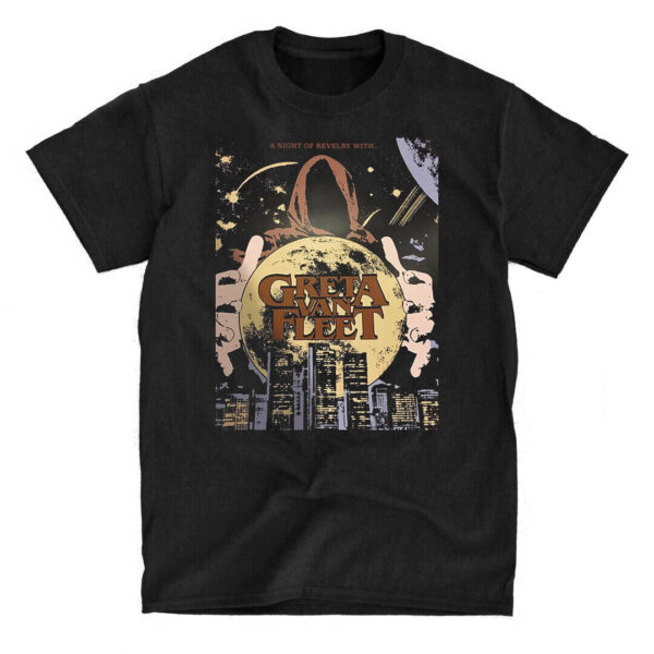 Greta Van Fleet Shirt Moon Black