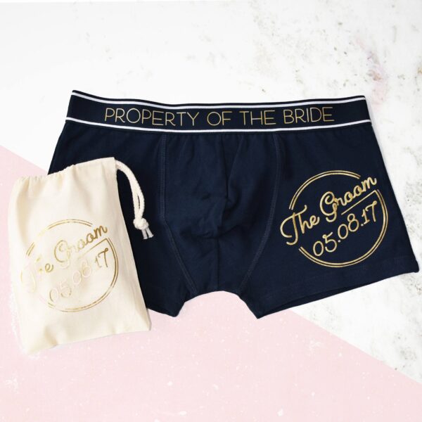 Groom’s Property Of The Bride Wedding Date Boxers