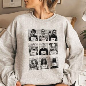 Halloween Mugshots Horror Movie Characters Shirt