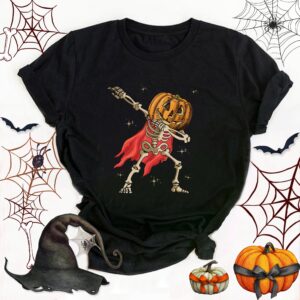 Halloween Skeleton Scary Pumpkin T-Shirt