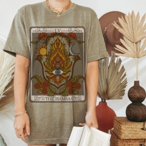 Hamsa Hand Tarot Card Shirt