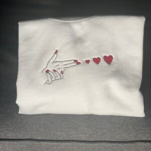 Hand And Hearts Embroidered Sweatshirt