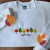 Skeleton Embroidered Halloween Sweatshirt