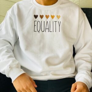 Heart Equality Embroidered Mental Health Sweatshirt