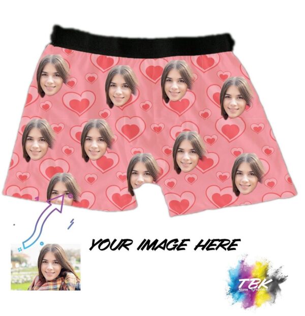 Heart Personalized Photo Boxers