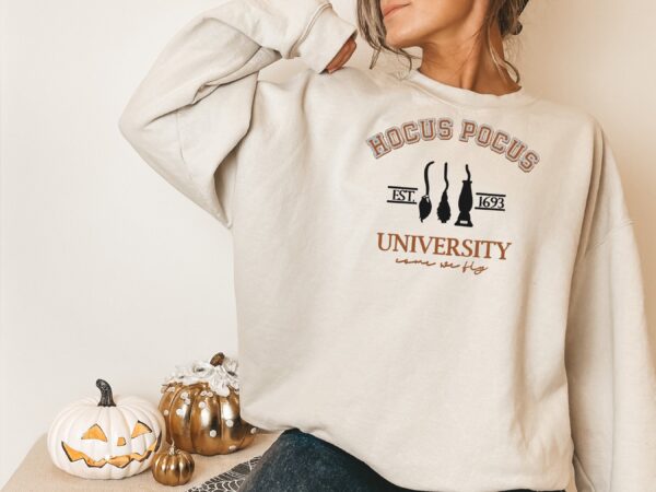 Hocus Pocus Embroidered Halloween Sweatshirt