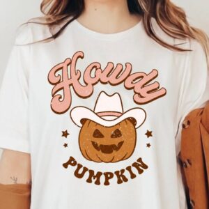 Howdy Pumpkin Halloween Shirt – Cute Cowgirl T-Shirt