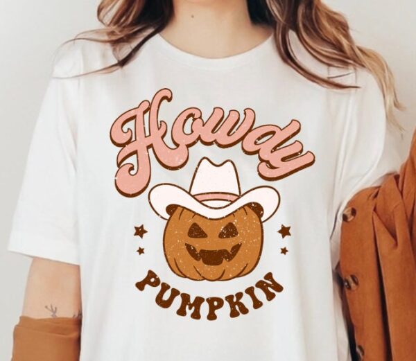 Howdy Pumpkin Halloween Shirt – Cute Cowgirl T-Shirt