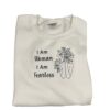 Minimalist Hands & Flowers Embroidered Mental Health Sweatshirt