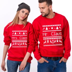 Ugly Couple Christmas Sweater Mr Mrs Claus Couples