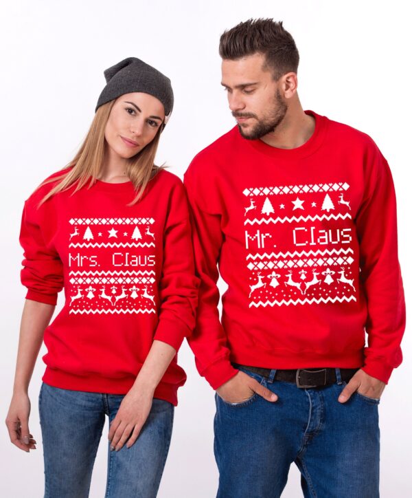 Ugly Couple Christmas Sweater Mr Mrs Claus Couples