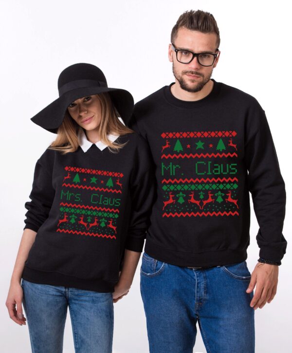 Ugly Couple Christmas Sweater Mr Mrs Claus Couples