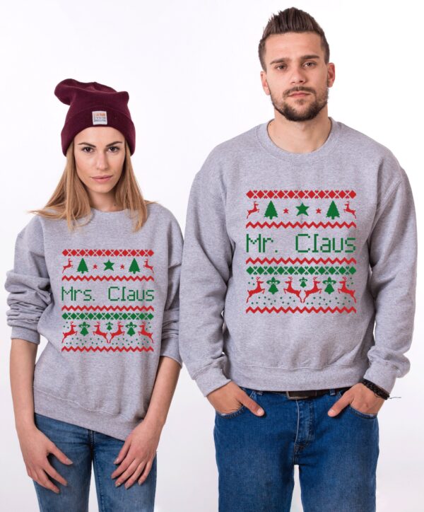 Ugly Couple Christmas Sweater Mr Mrs Claus Couples