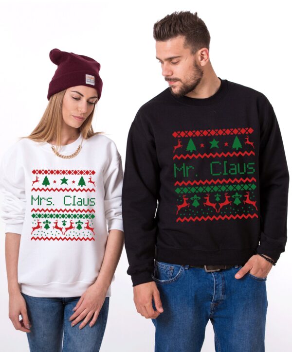 Ugly Couple Christmas Sweater Mr Mrs Claus Couples