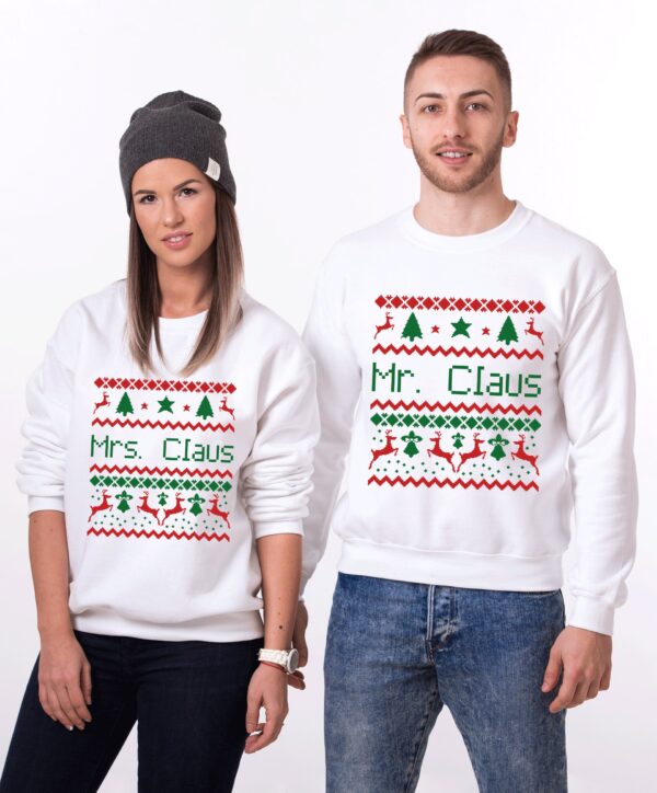 Ugly Couple Christmas Sweater Mr Mrs Claus Couples