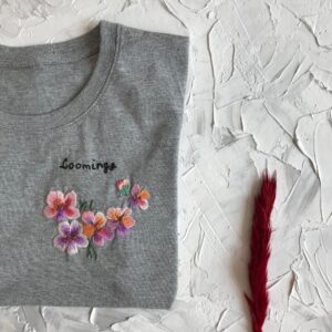 Embroidered Sweatshirt Hoodie T-shirt Custom Floral