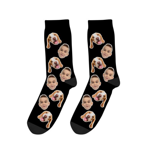 Custom Dog On Socks With Kid