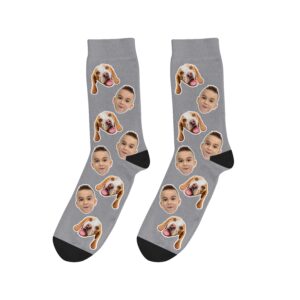 Custom Dog On Socks With Kid