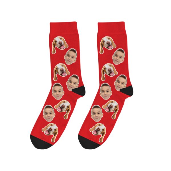 Custom Dog On Socks With Kid