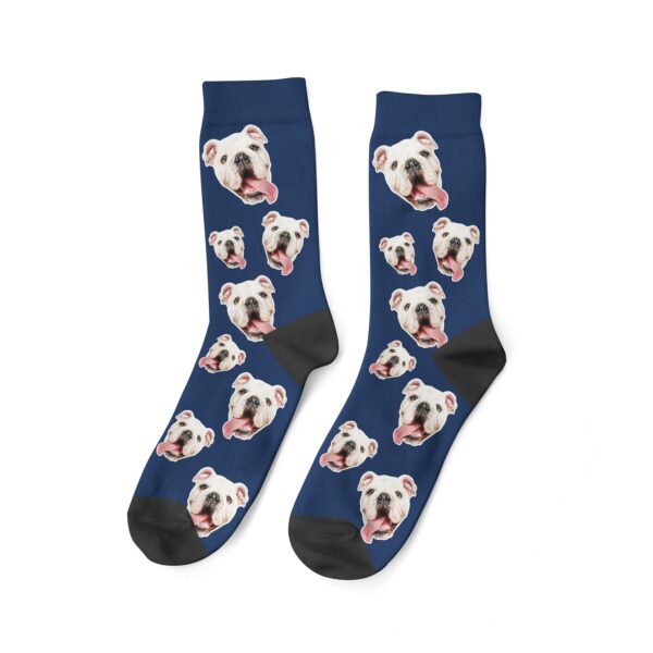 Custom Dog Face On Plain Socks