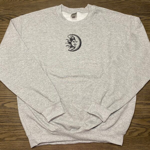 Sun Moon Embroidered Sweatshirt