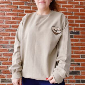 Cute Sloth Embroidered Sweatshirt