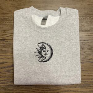 Sun Moon Embroidered Sweatshirt