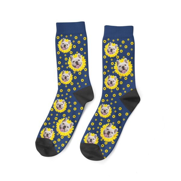 Sunflower Dog Socks Gift For Lover