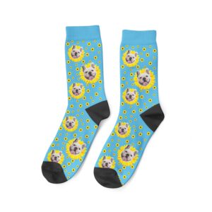 Sunflower Dog Socks Gift For Lover