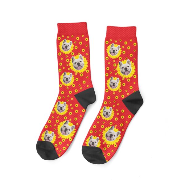 Sunflower Dog Socks Gift For Lover