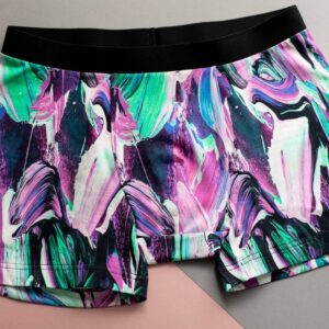 Colorful Print Couple Matching Boxers