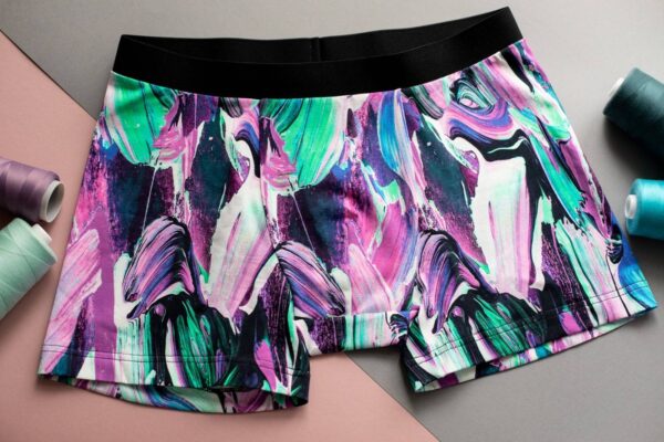 Colorful Print Couple Matching Boxers