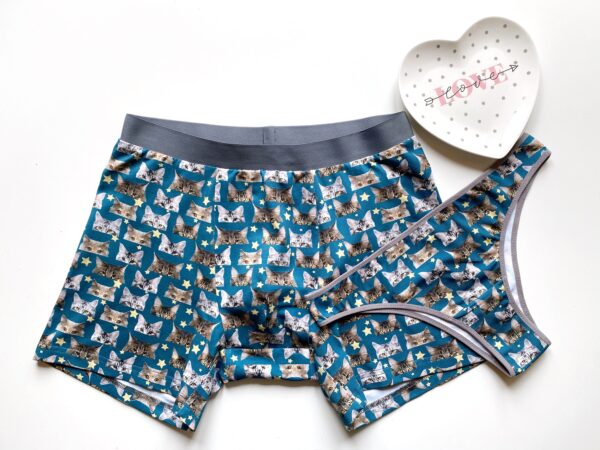 Cat Face Matching Boxers