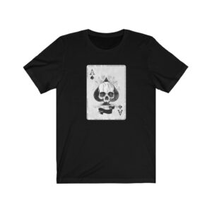 Skull Spades Short Sleeve Tee Halloween Shirt