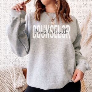 Words Print Mental Health Counselor Sweatshirt