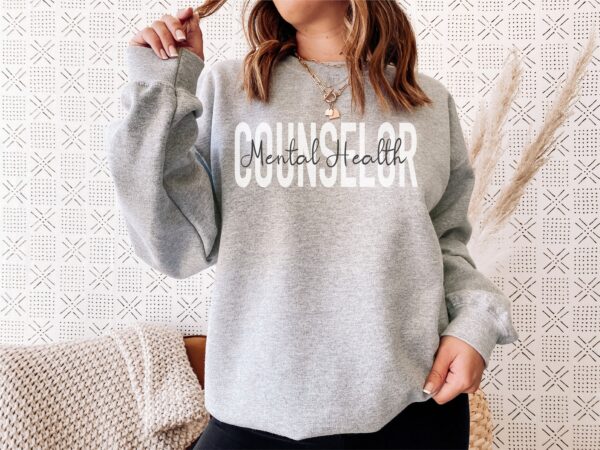 Words Print Mental Health Counselor Sweatshirt