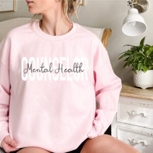 Words Print Mental Health Counselor Sweatshirt