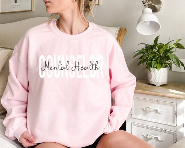 Words Print Mental Health Counselor Sweatshirt