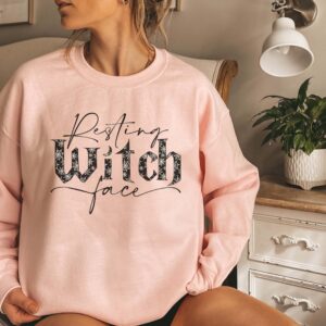 Resting Witch Face Halloween Sweatshirt