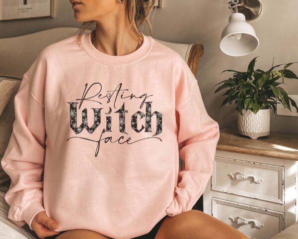 Resting Witch Face Halloween Sweatshirt