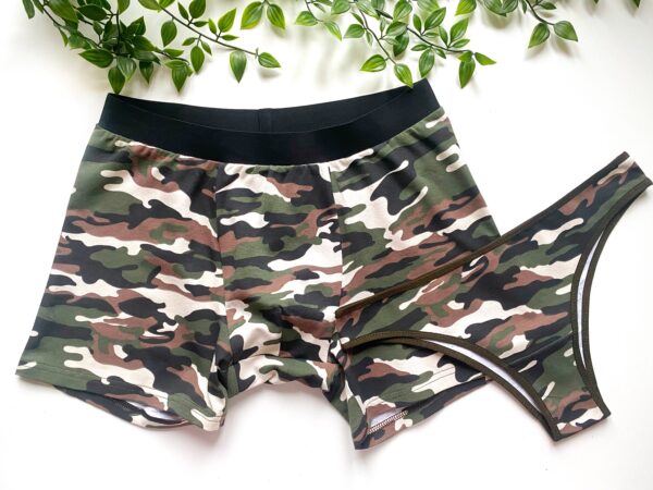 Military Print Matching Couple Boxers