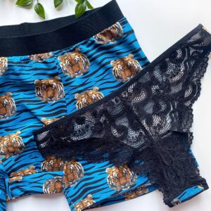 Tiger Print Couple Matching Boxers