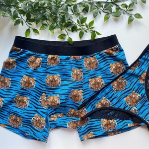 Tiger Print Couple Matching Boxers